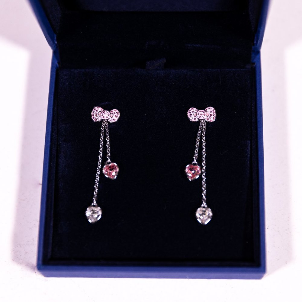 SOLD - BNIB Swarovski x Hello Kitty Crystal Bow Earrings